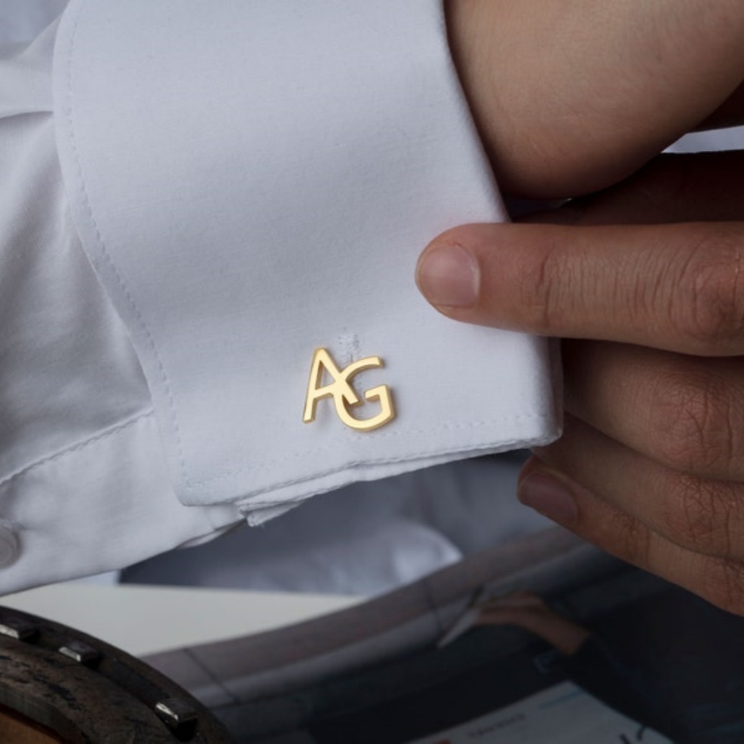 Tie Clip Silver - Custom Name Cufflinks for Men Stainless