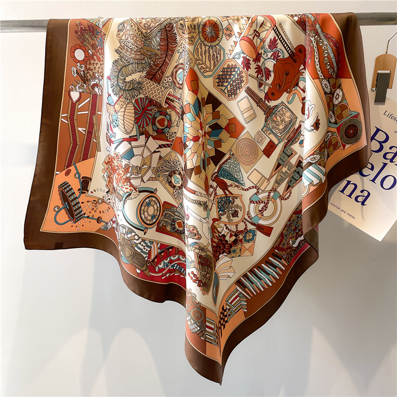 Face Scarf Mask - 2026 New Square Twill Silk Scarf