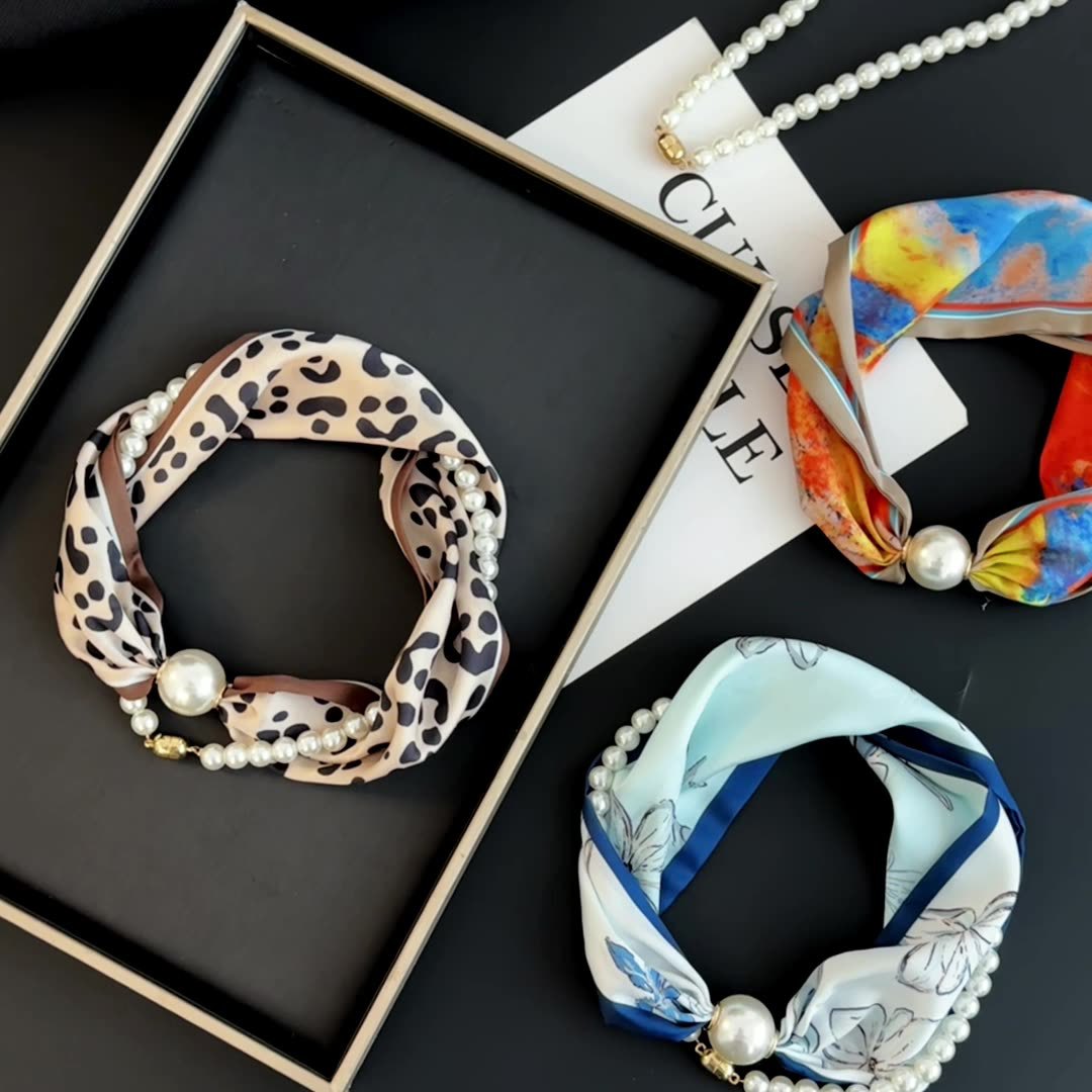 Face Scarf Mask - Printed Silk Scarf with Magnetic Clasp