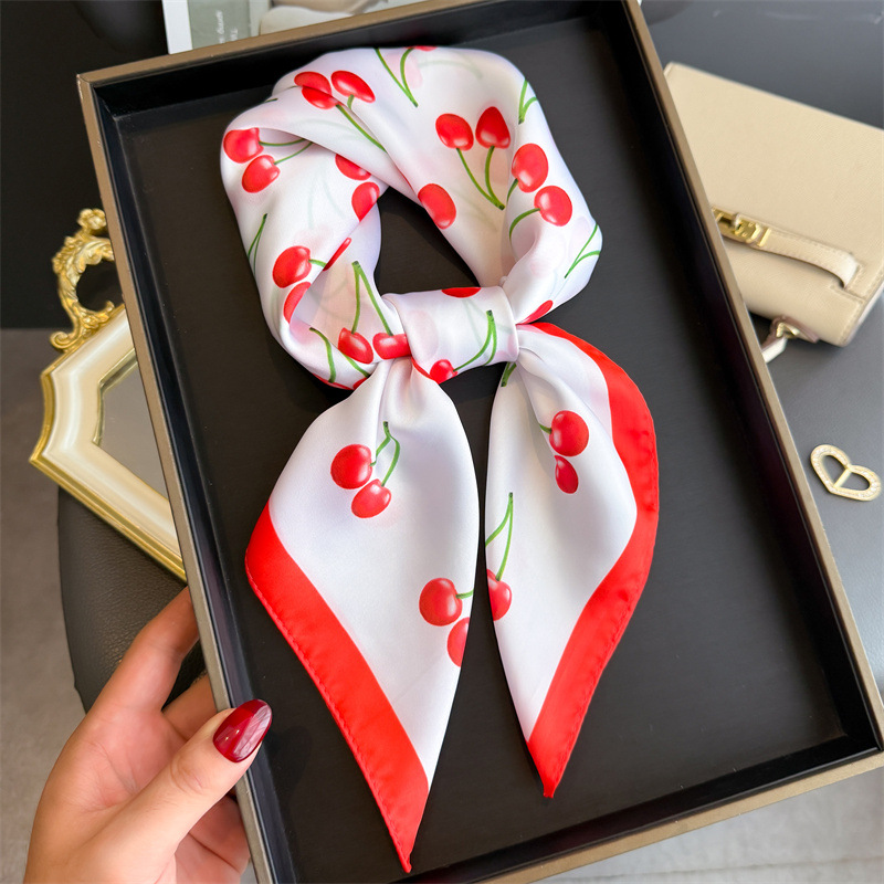 Head Wrap Turban - Luxury Square Satin Scarf Women Cute