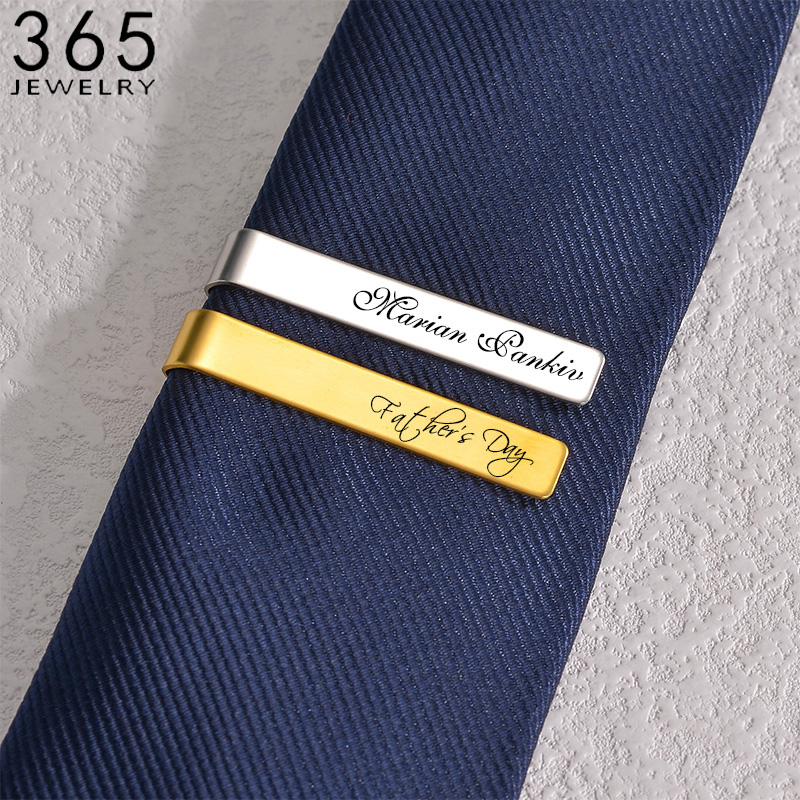 Stainless Steel Engraved Name  - Tie Bar Set Gift recension och pris