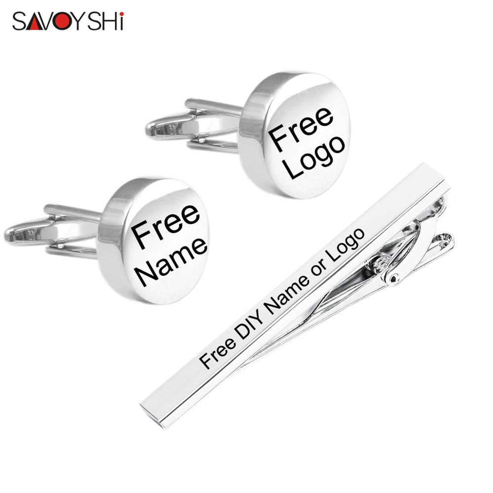SAVOYSHI Free Engraving Name C - Tie Bar Set Gift recension och pris