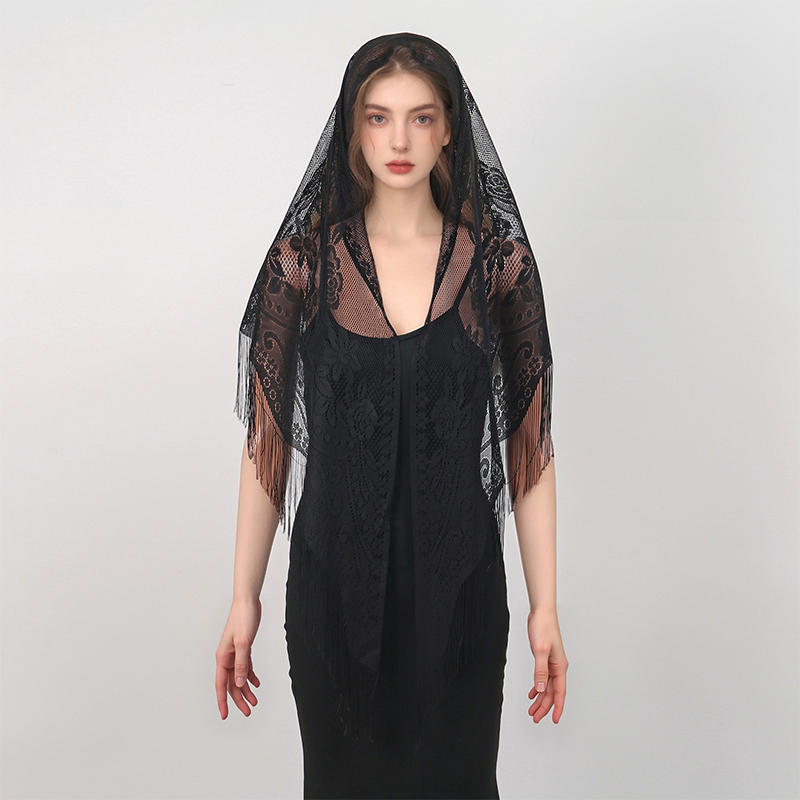 New Embroidery Lace Scarf Shaw - Stole Wedding Shawl recension och pris