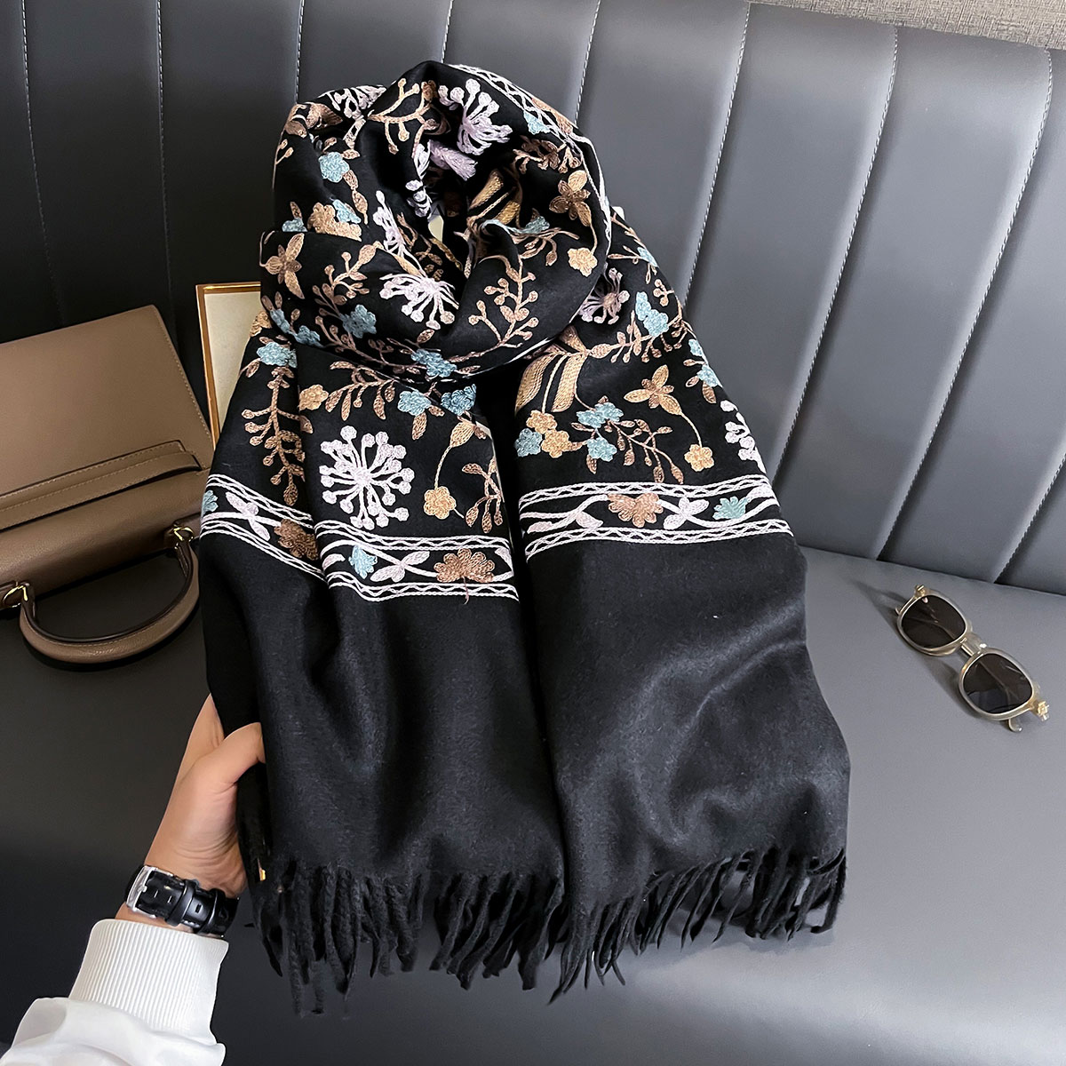 New Winter Warm Cashmere Scarf - Woven Scarf Blanket recension och pris