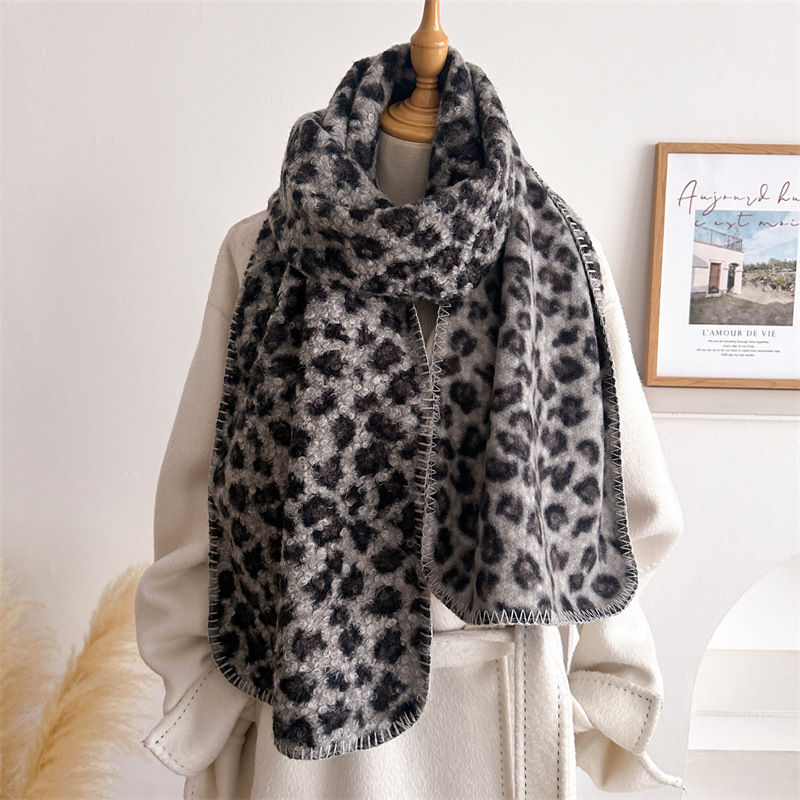 Autumn Winter Leopard Scarf Wo - Pashmina Wrap Large recension och pris