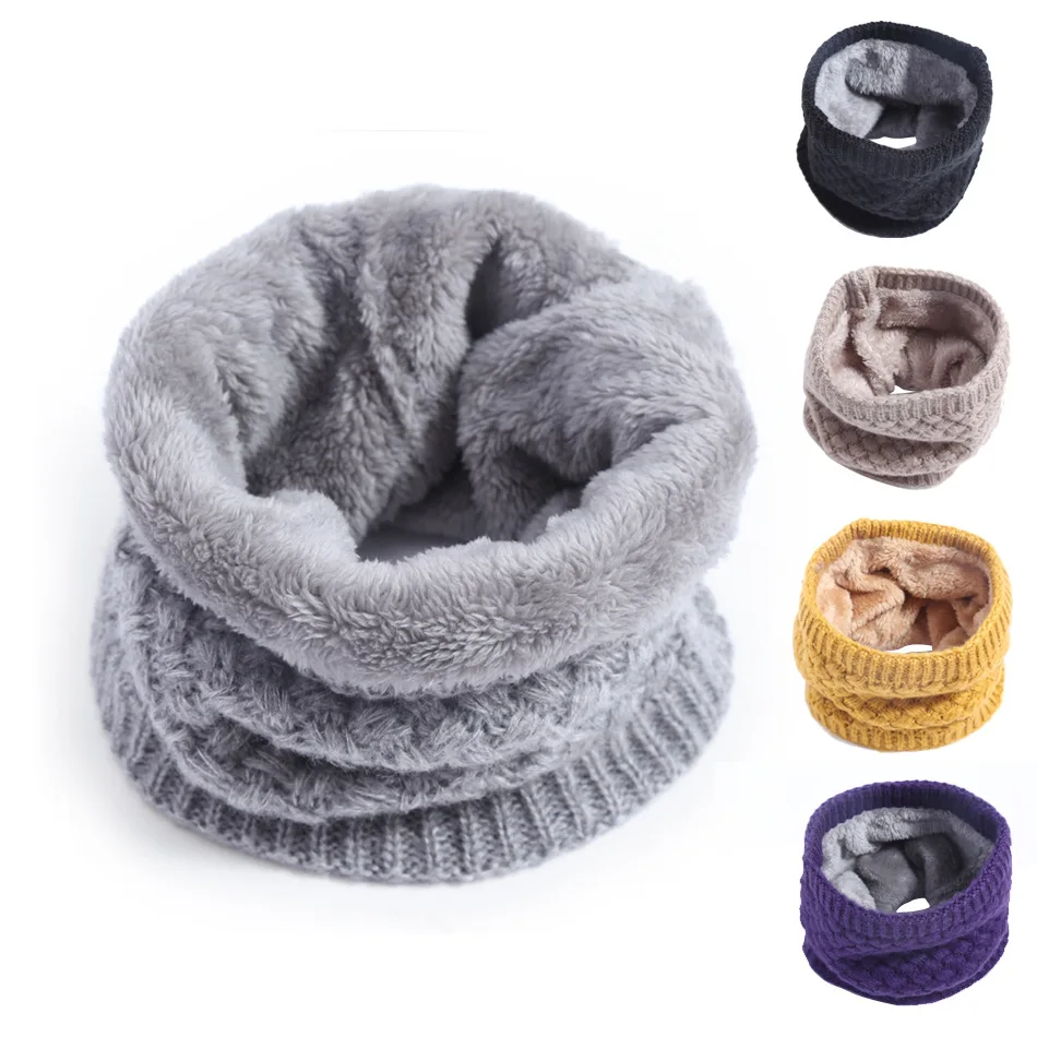 Kids Girls/Boys Winter Knitted - Infinity Scarf Knit recension och pris