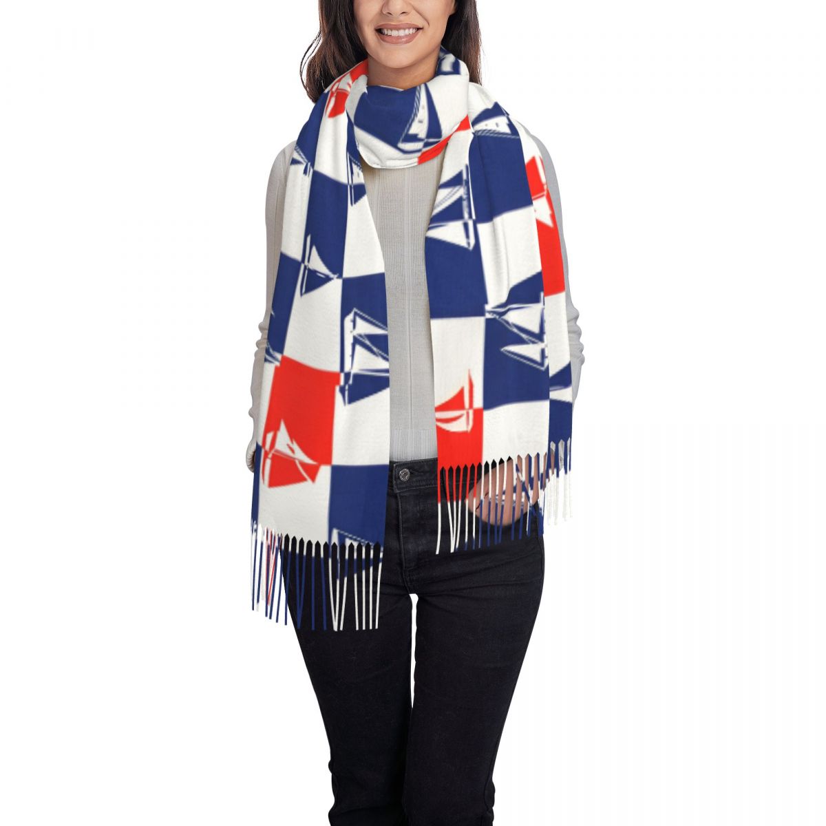Sailing Ship Ocean Scarf Fall  - Pashmina Wrap Large recension och pris