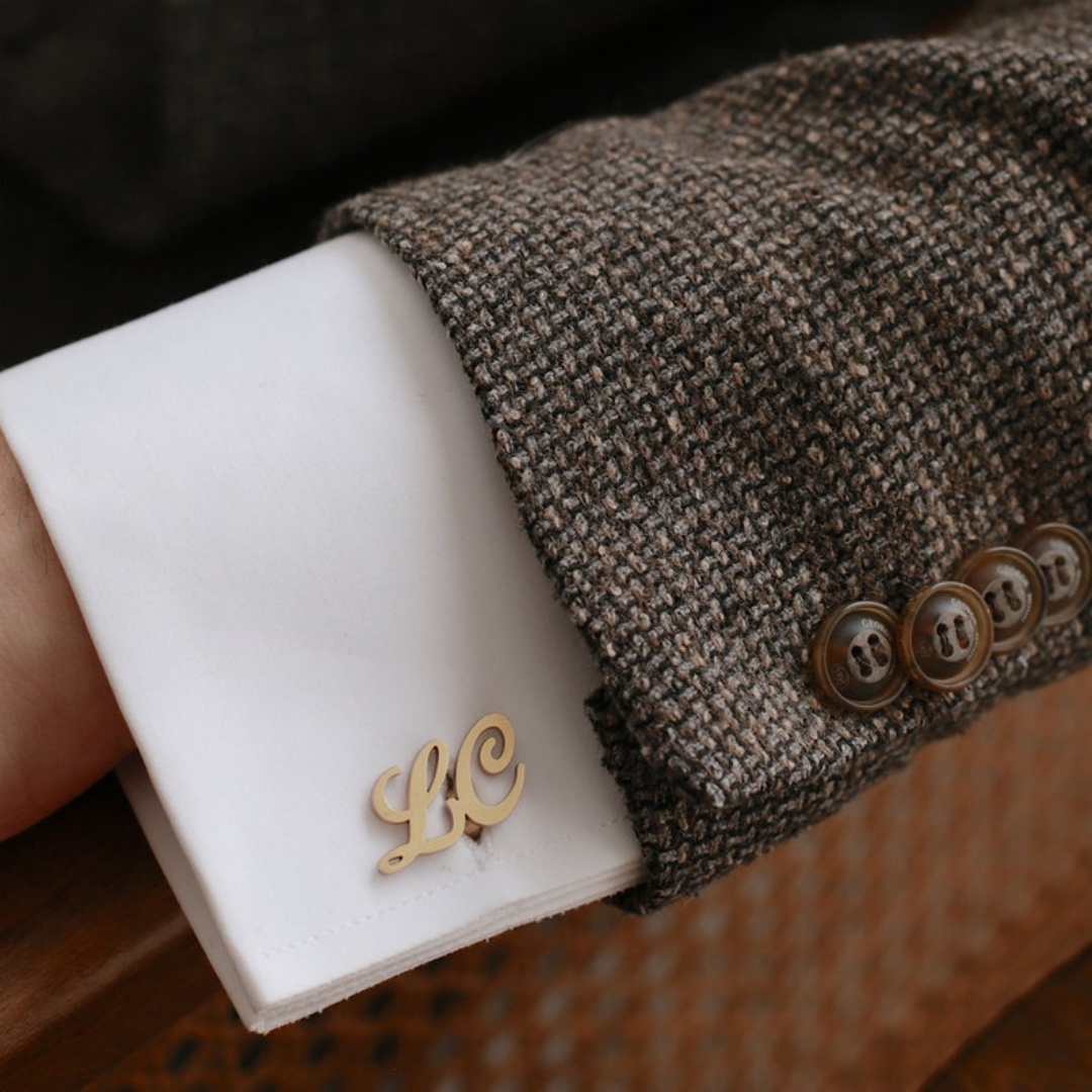 Custom Name Cufflinks for Men  - Tie Clip Silver recension och pris