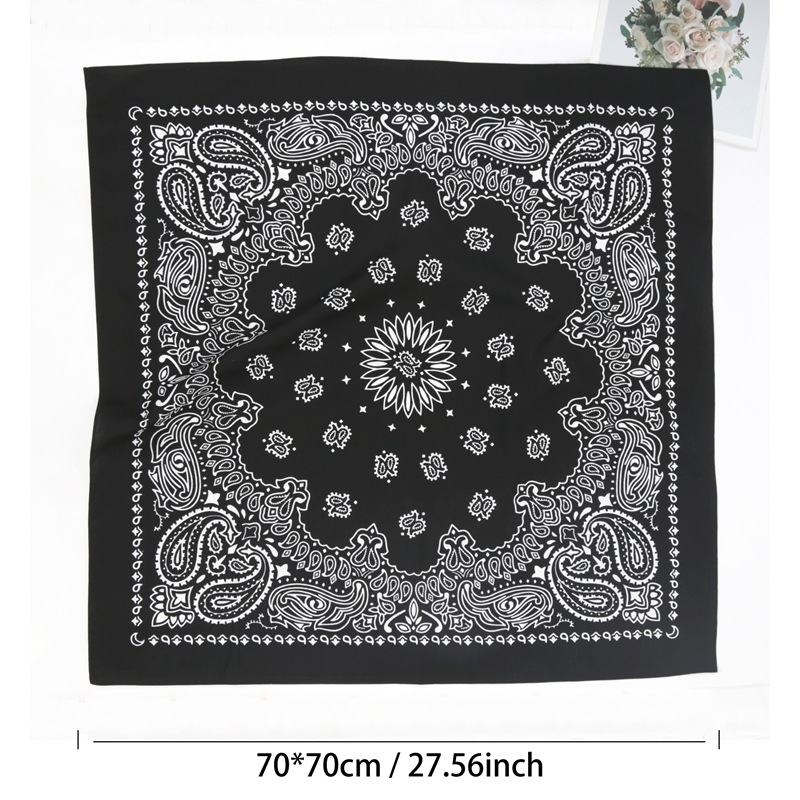 70*70cm Unisex Women 100% Cott - Bandana Cotton recension och pris