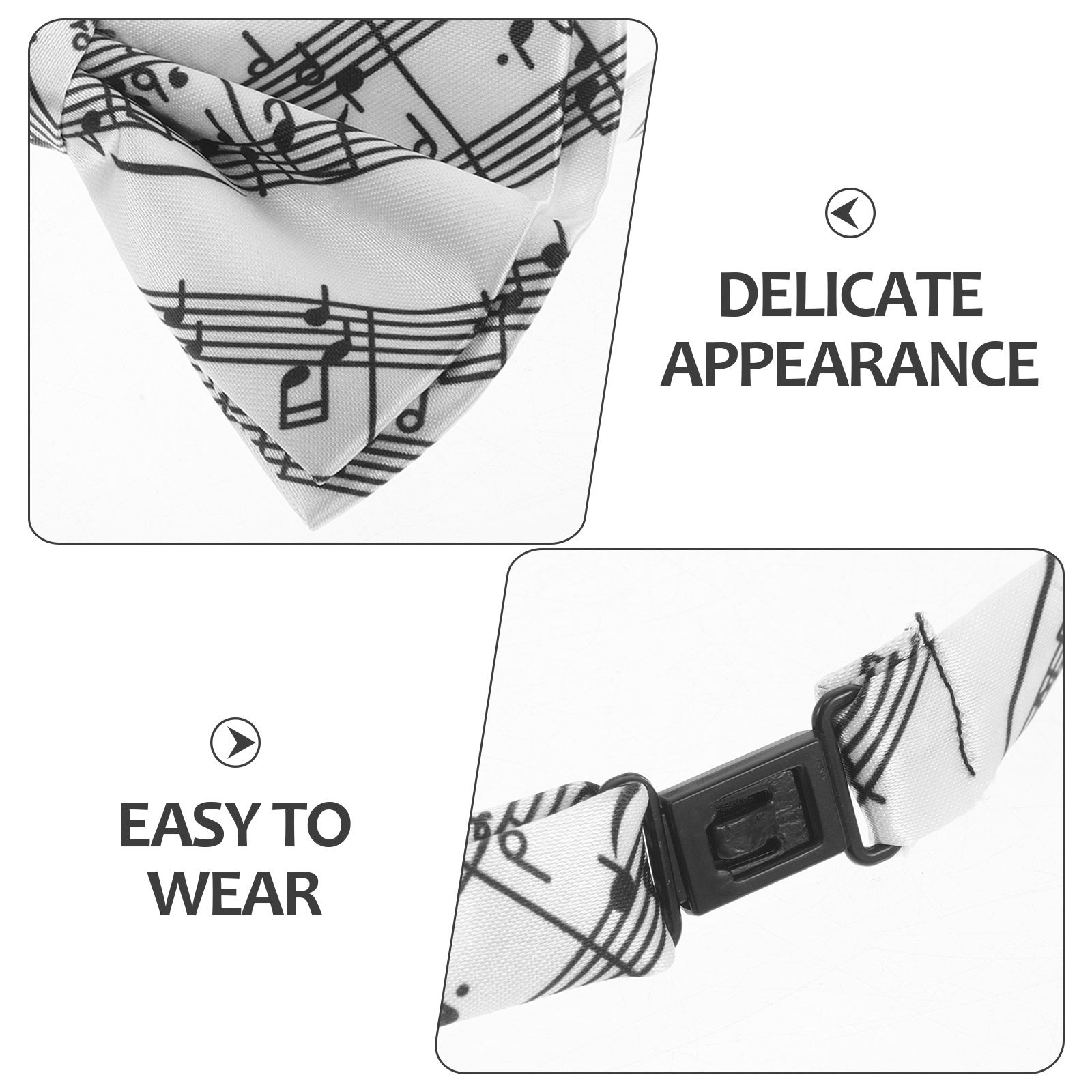 3Pcs Music Note Bow Tie Set Pr - Bow Tie Pre Tied recension och pris