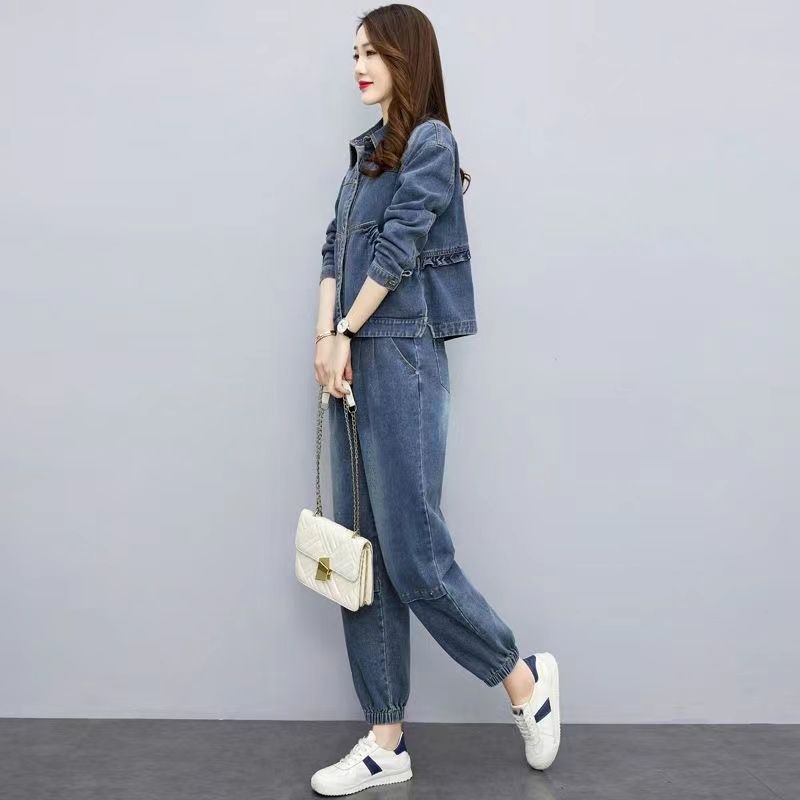 Women Denim Suits 2024 New Spr - Pocket Square Set recension och pris