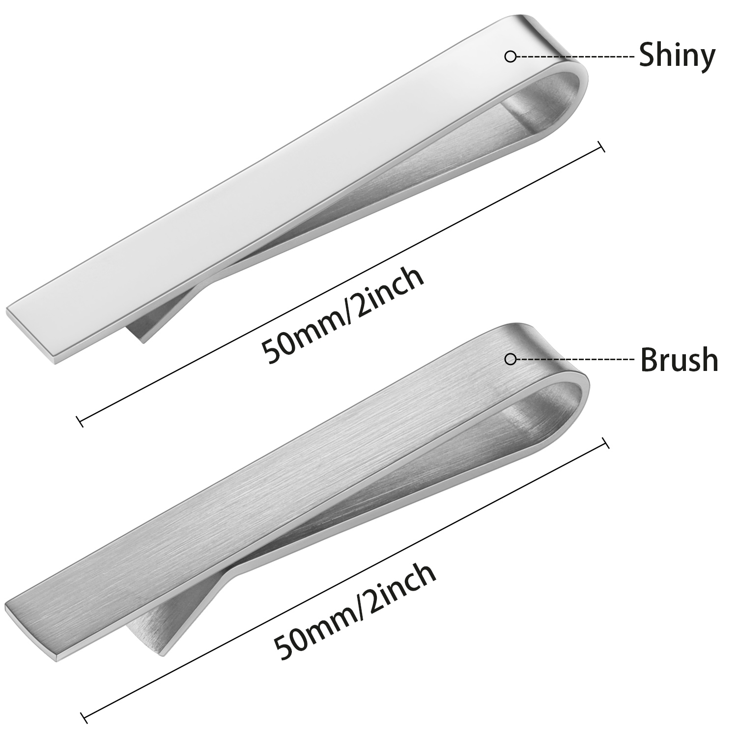 HAWSON 2 in shiny and brushTie - Tie Bar Set Gift recension och pris