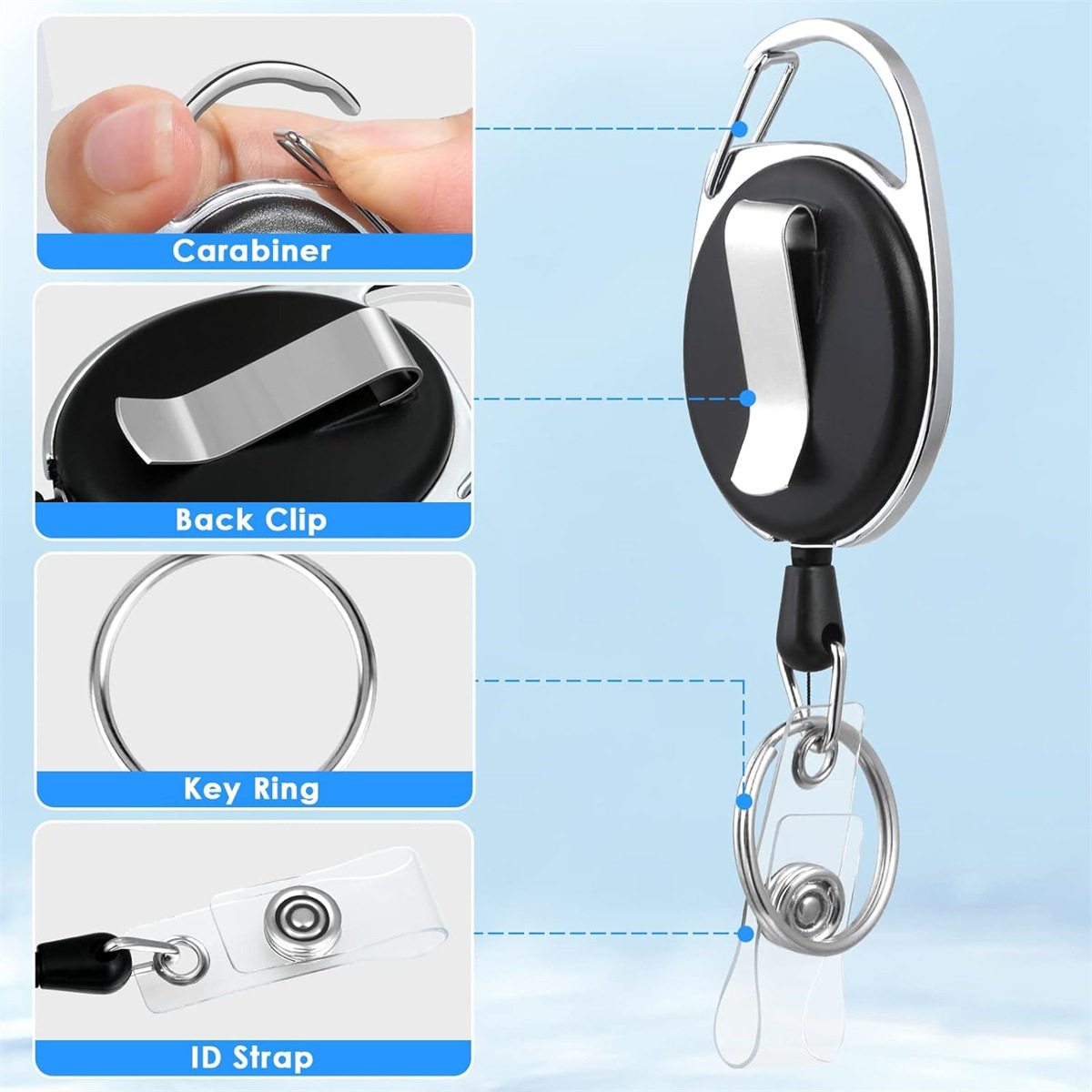3PCS Plastic Badge Employee Ba - Lanyard Badge Holder recension och pris