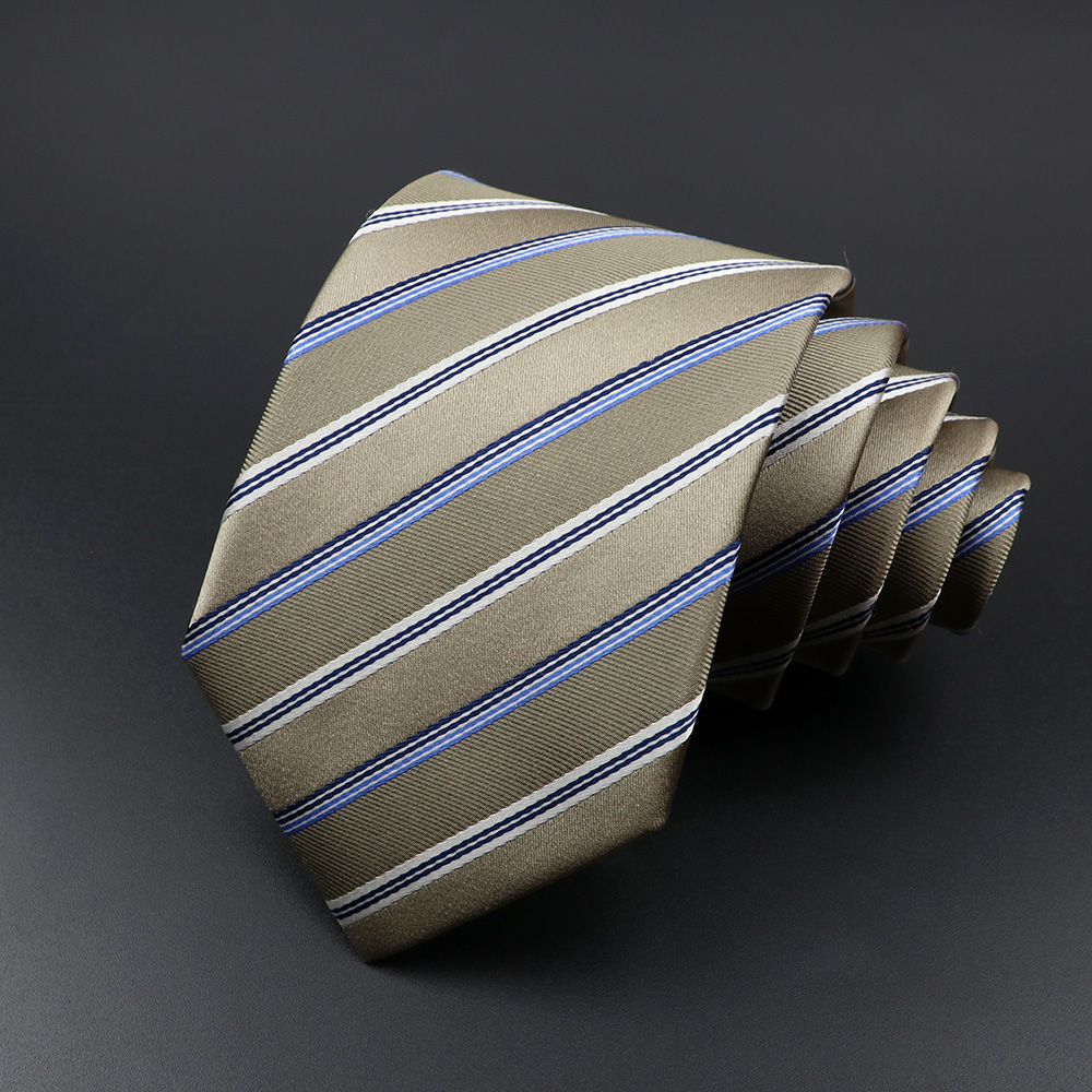 100% Silk Tie 8 cm Stripe Neck - Silk Tie Striped recension och pris
