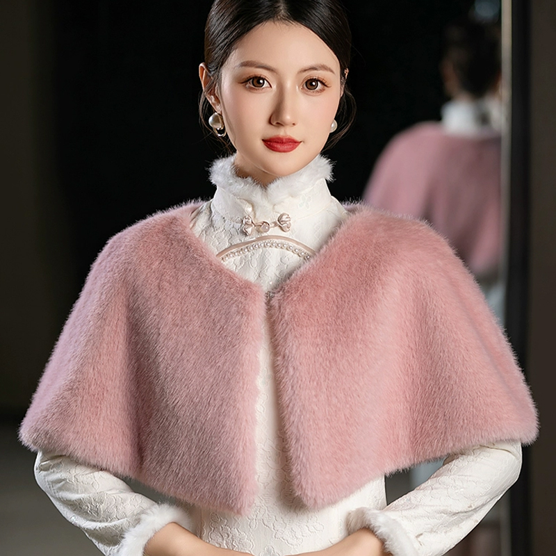 Women Winter Faux Fur Shawl El - Stole Wedding Shawl recension och pris