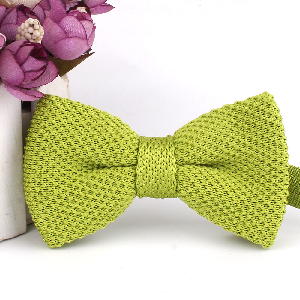 New Men Solid Knitted Bowtie B - Bow Tie Pre Tied recension och pris
