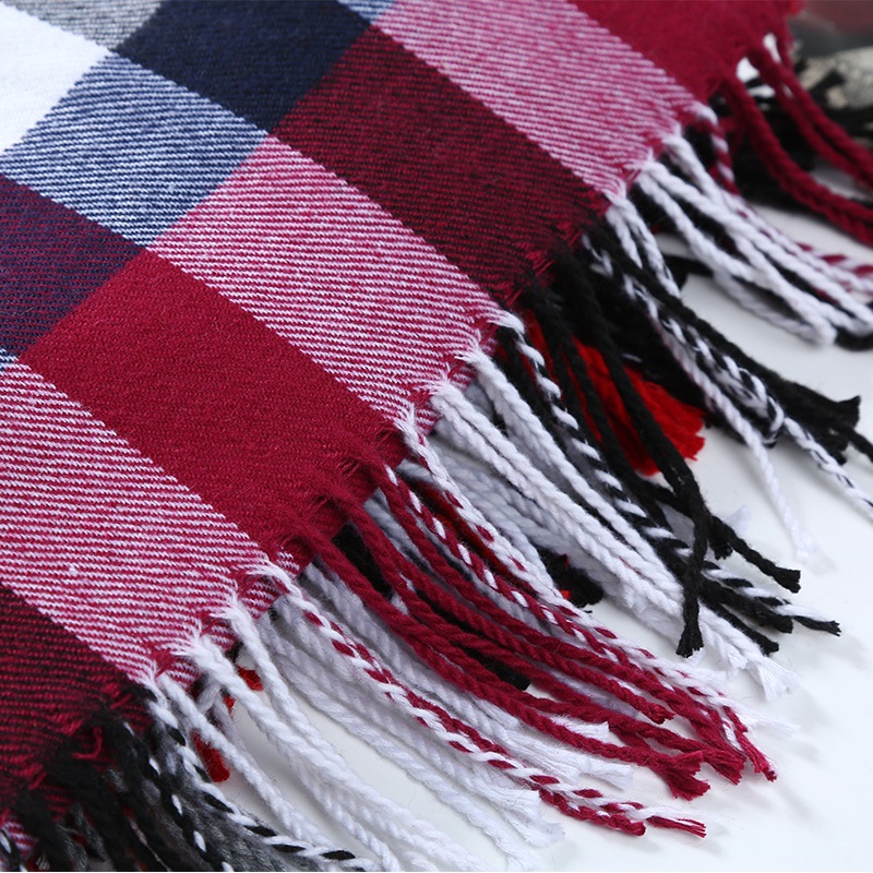 Winter Men Scarf Plaid Stripe  - Muffler Men Wool recension och pris