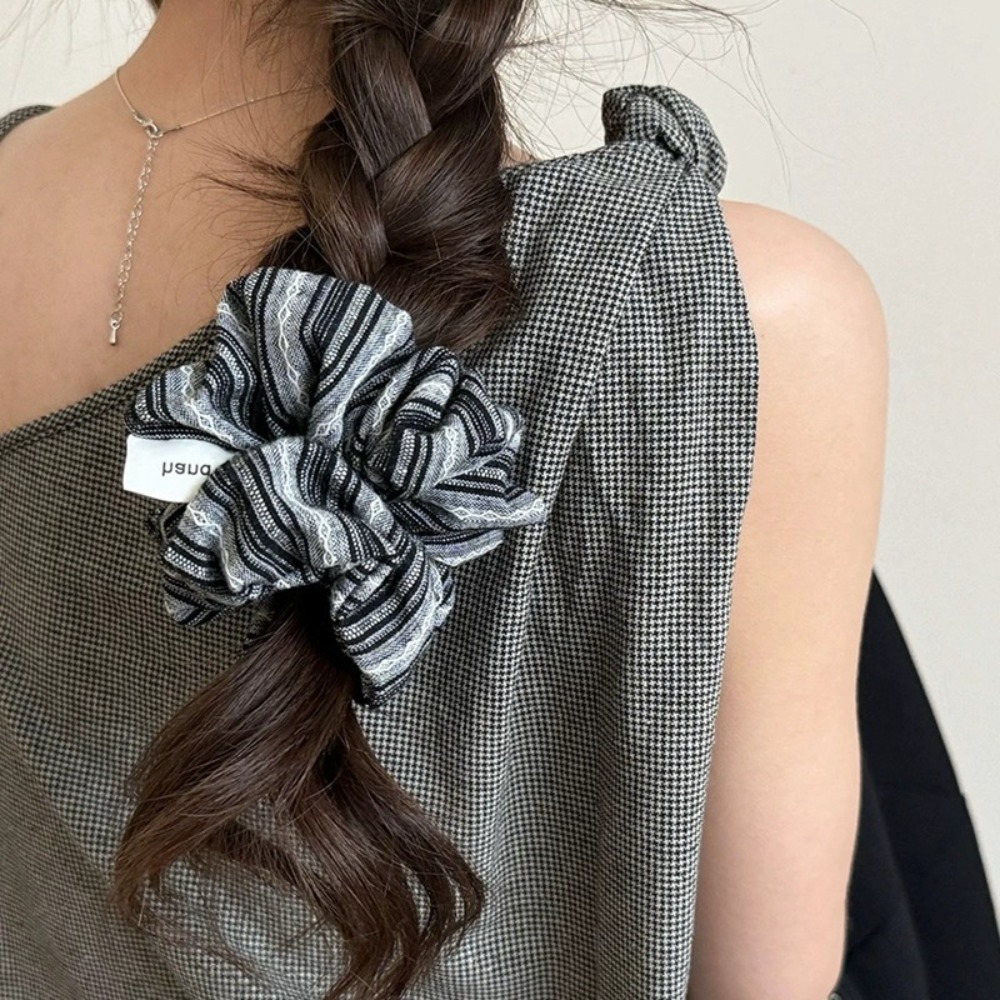2025 Korea Fashion Stripe Hair - Silk Tie Striped recension och pris