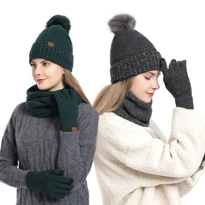 Women Winter 3Pcs Fleece Lined - Infinity Scarf Knit recension och pris