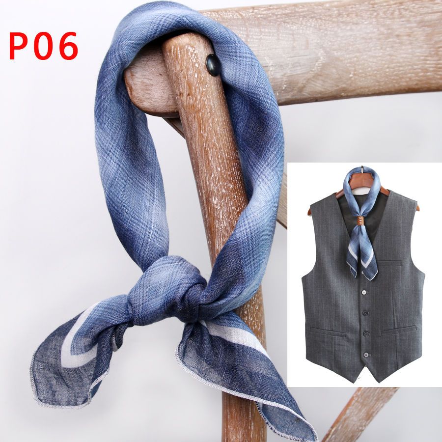 Men's Square Scarf with Button - Bandana Cotton recension och pris