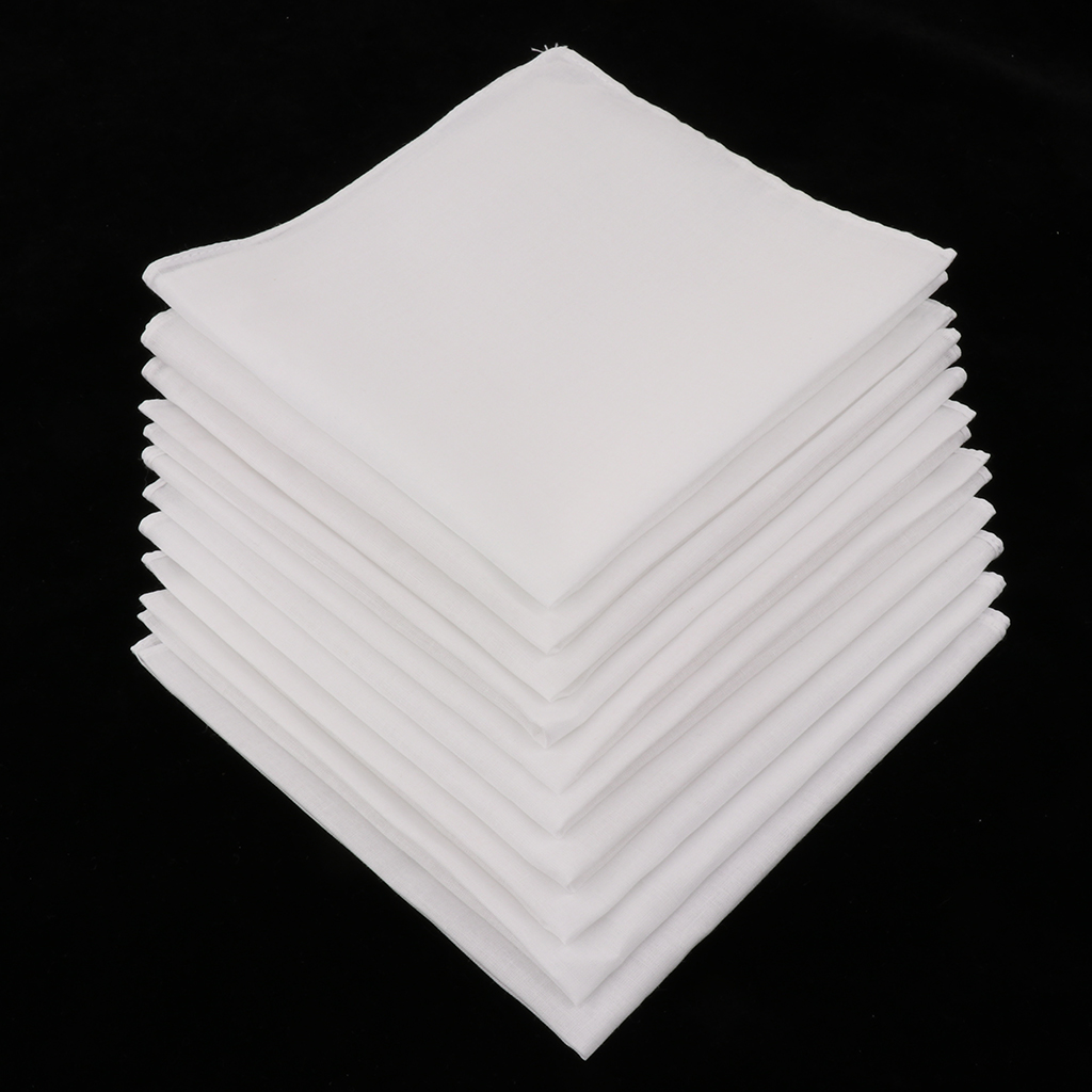 20/40pcs Plain Check Pocket Sq - Handkerchief Cotton Men recension och pris