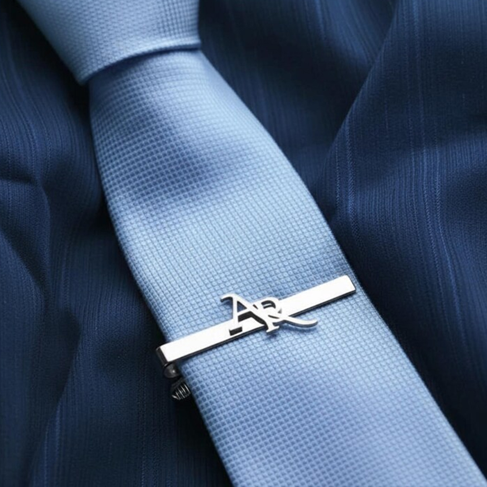 Customized Initial Stainless S - Tie Clip Silver recension och pris