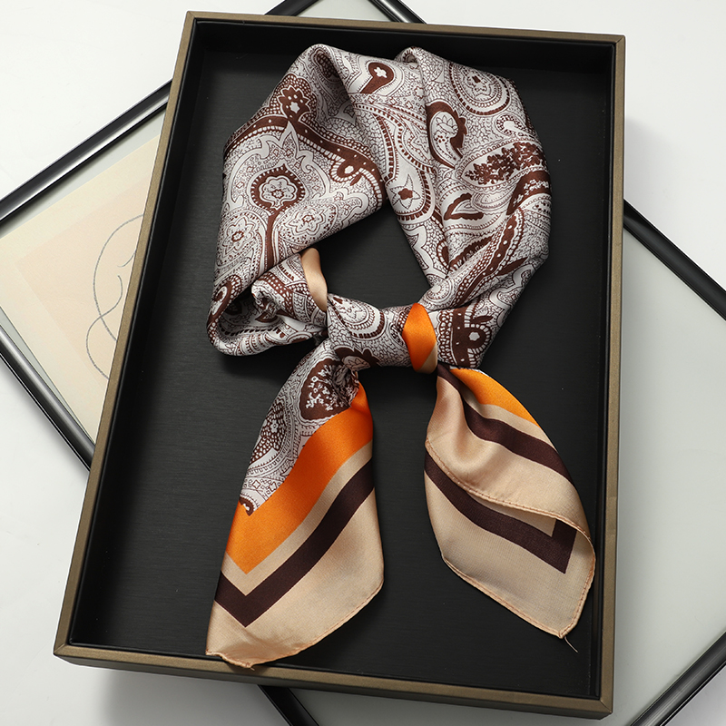 Luxury Spring Silk Scarf Women - Silk Tie Striped recension och pris