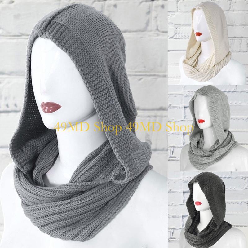 49MD Winter Hat for Women Hood - Infinity Scarf Knit recension och pris