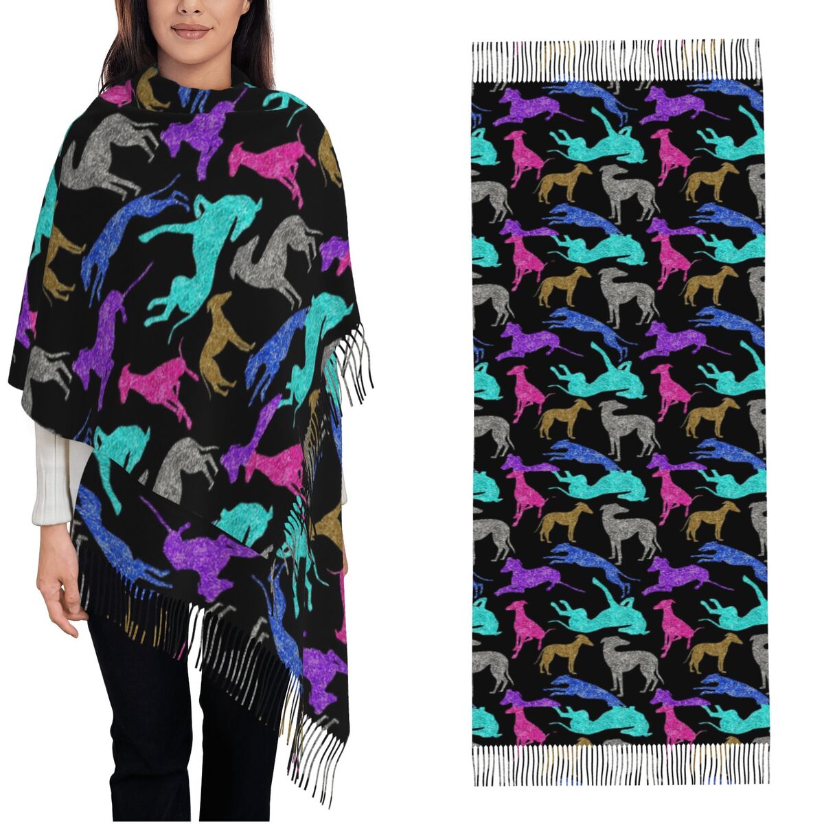 Greyt Greyhound Combo Scarf Wa - Pashmina Wrap Large recension och pris