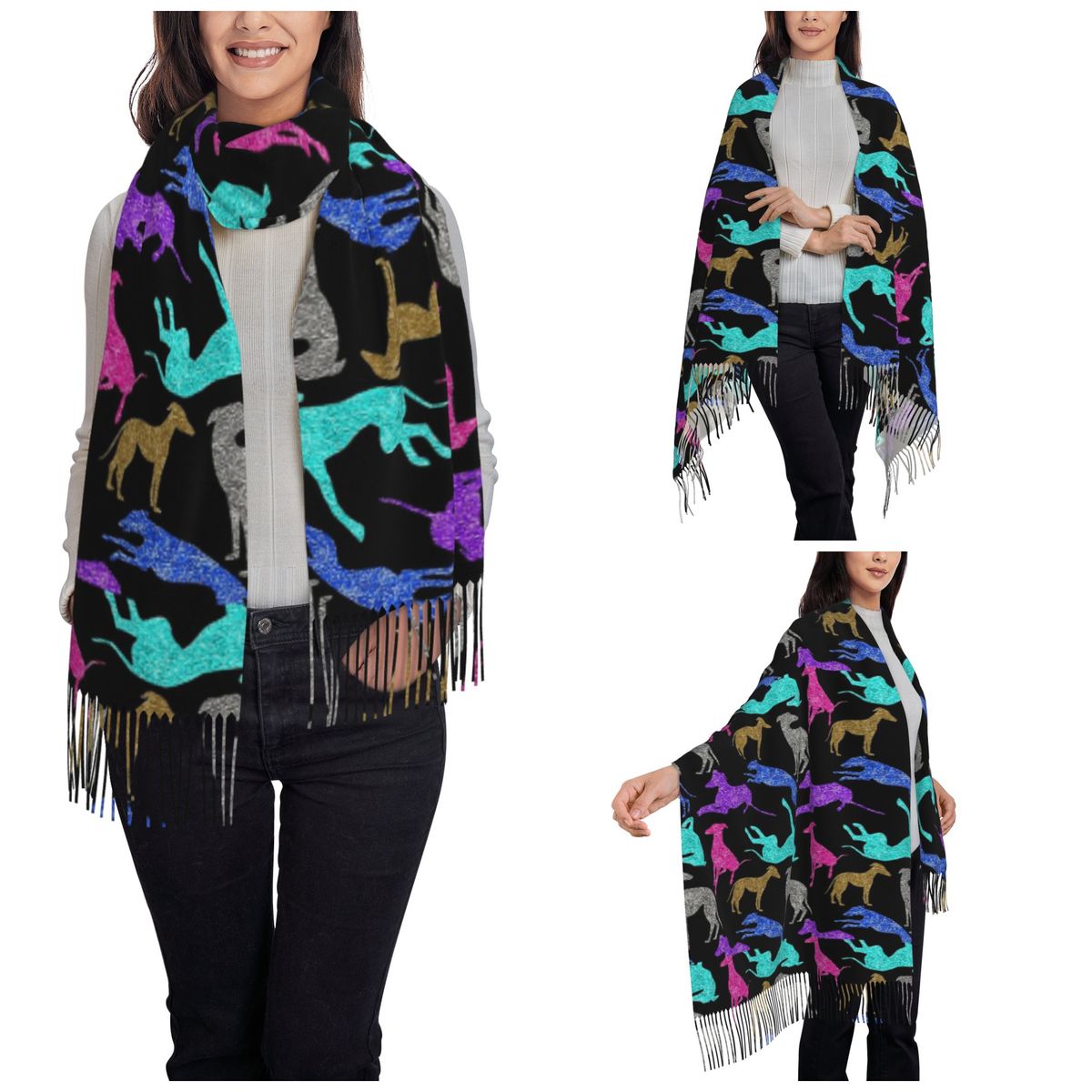 Greyt Greyhound Combo Scarf Wa - Pashmina Wrap Large recension och pris