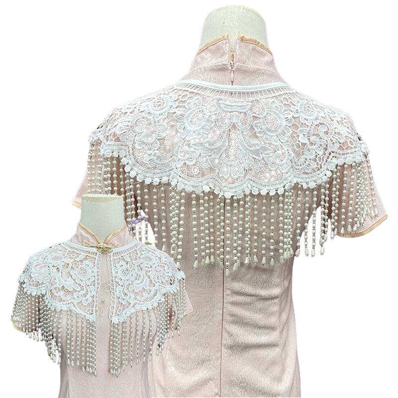 Vintage Pearl Tassel Shawl Anc - Stole Wedding Shawl recension och pris