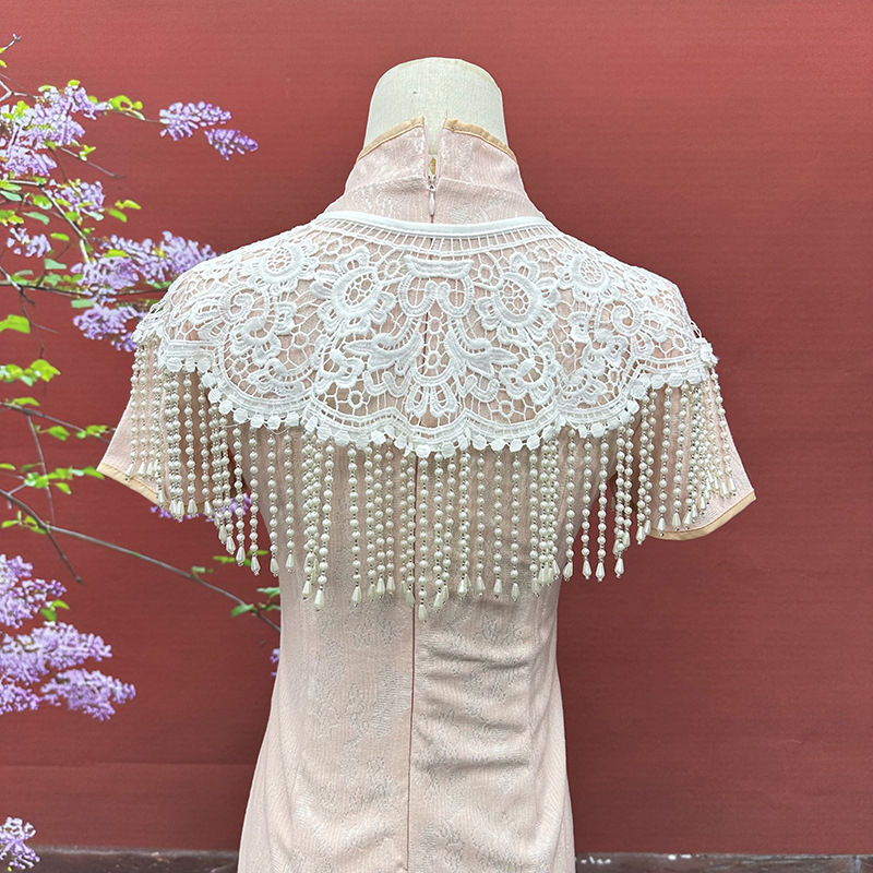 Vintage Pearl Tassel Shawl Anc - Stole Wedding Shawl recension och pris