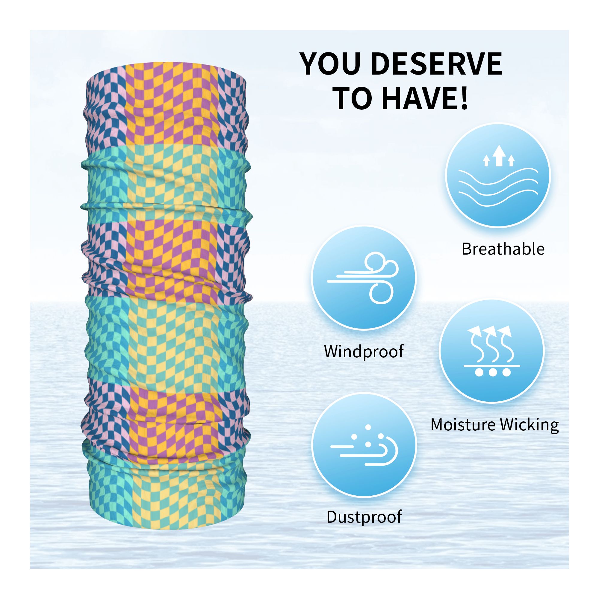 Custom Colored Checkered Banda - Neck Warmer Tube recension och pris