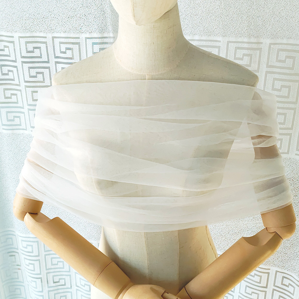 Women Pleated Tulle Sheer Wrap - Stole Wedding Shawl recension och pris
