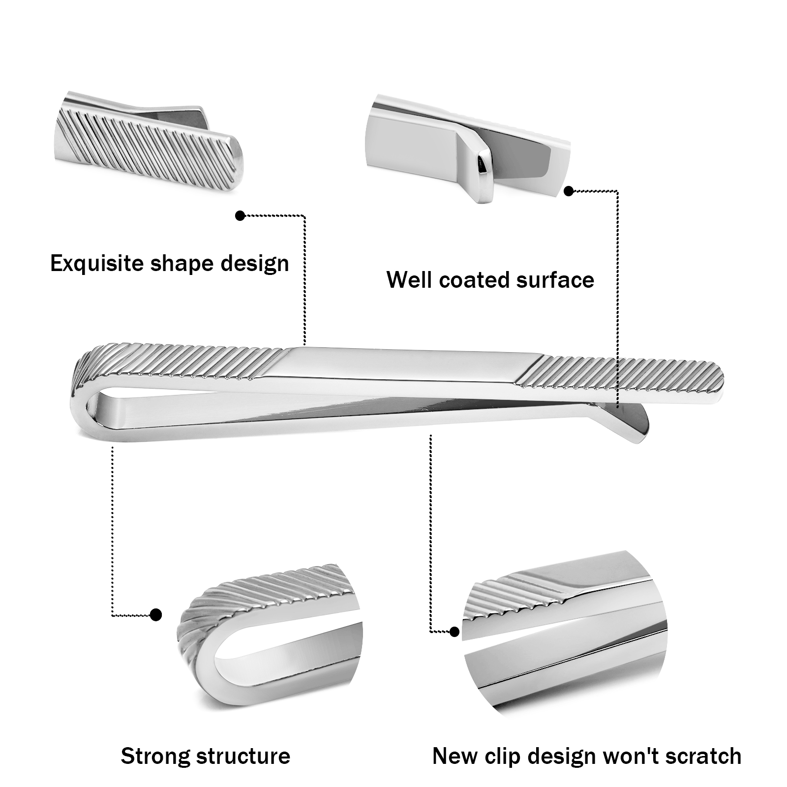 TAIGRAMA 2.5 inch Tie Clip for - Tie Bar Set Gift recension och pris