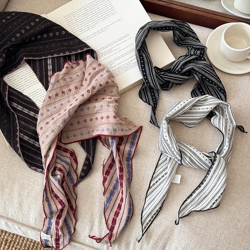 Cotton Linen Triangle Scarf Ca - Bandana Cotton recension och pris