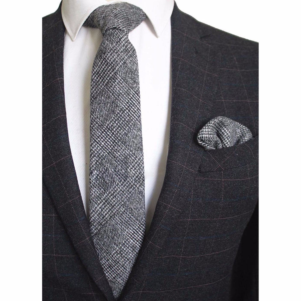 Ricnais 8cm Wool Necktie Solid - Handkerchief Cotton Men recension och pris