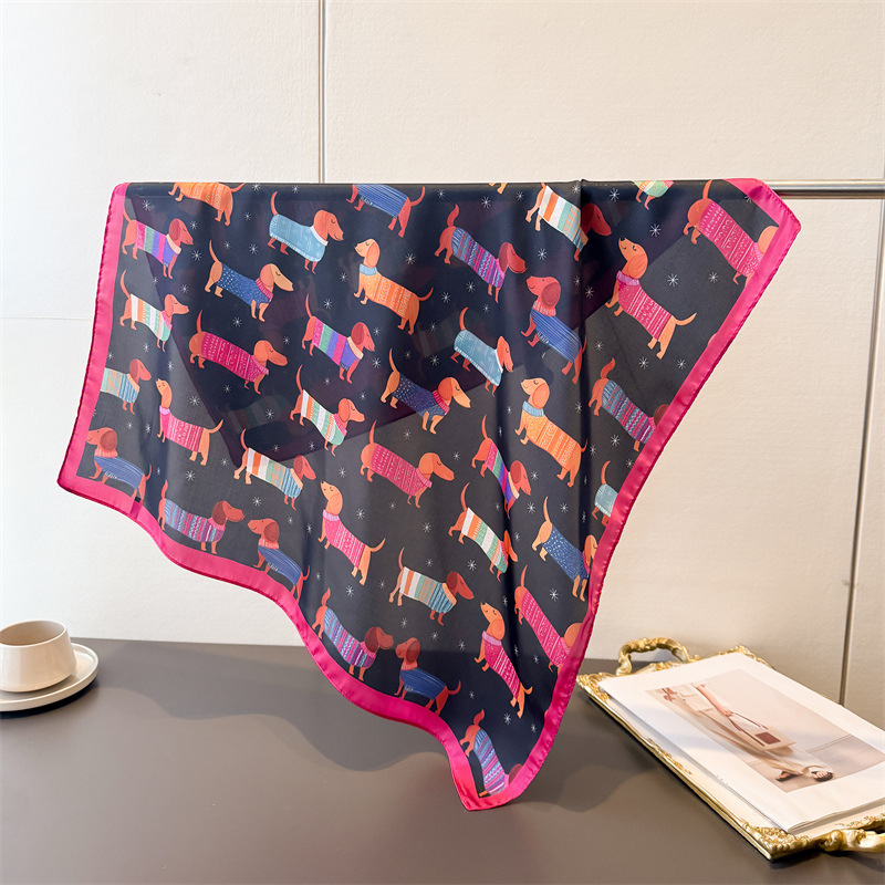 Ladies Cotton Dog Printed Squa - Bandana Cotton recension och pris