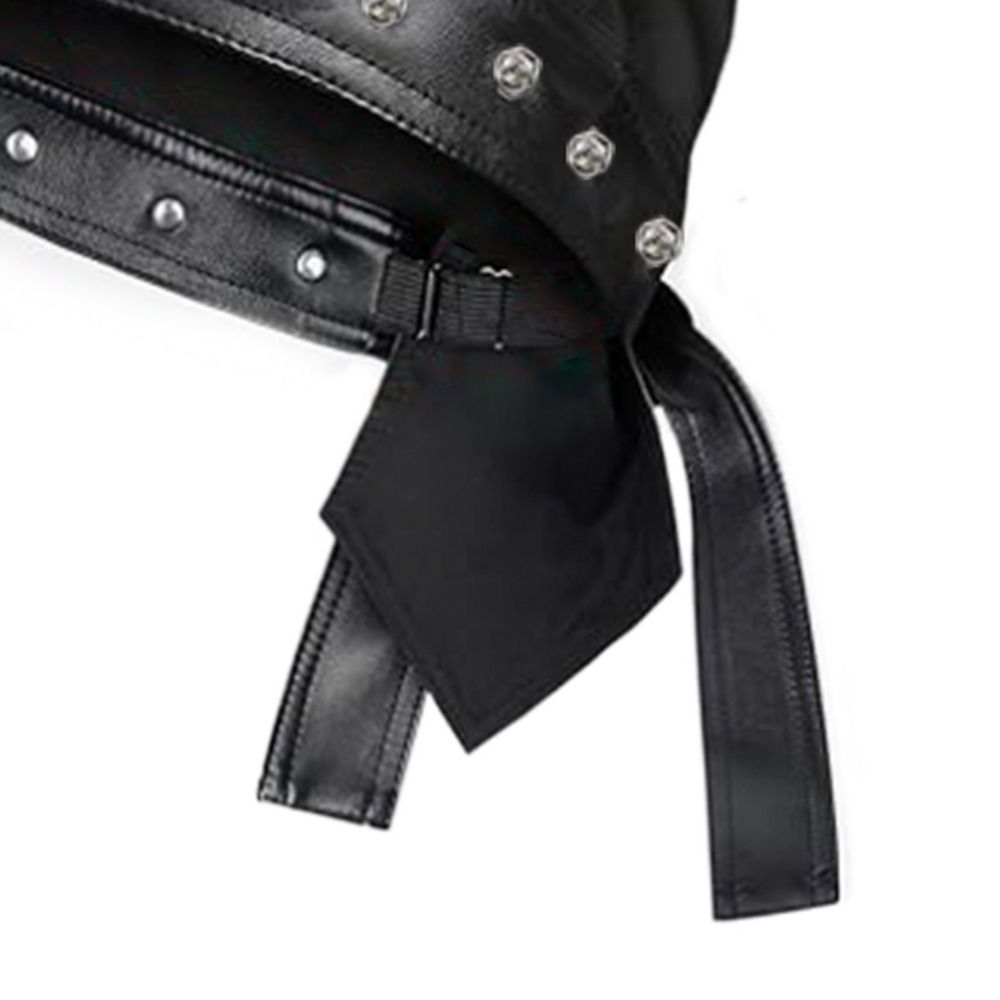 New PU Leather Black Biker Cap - Bandana Doo Rag recension och pris