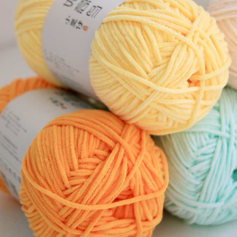50g/Roll 3mm Thin Chenille Yar - Woven Scarf Blanket recension och pris